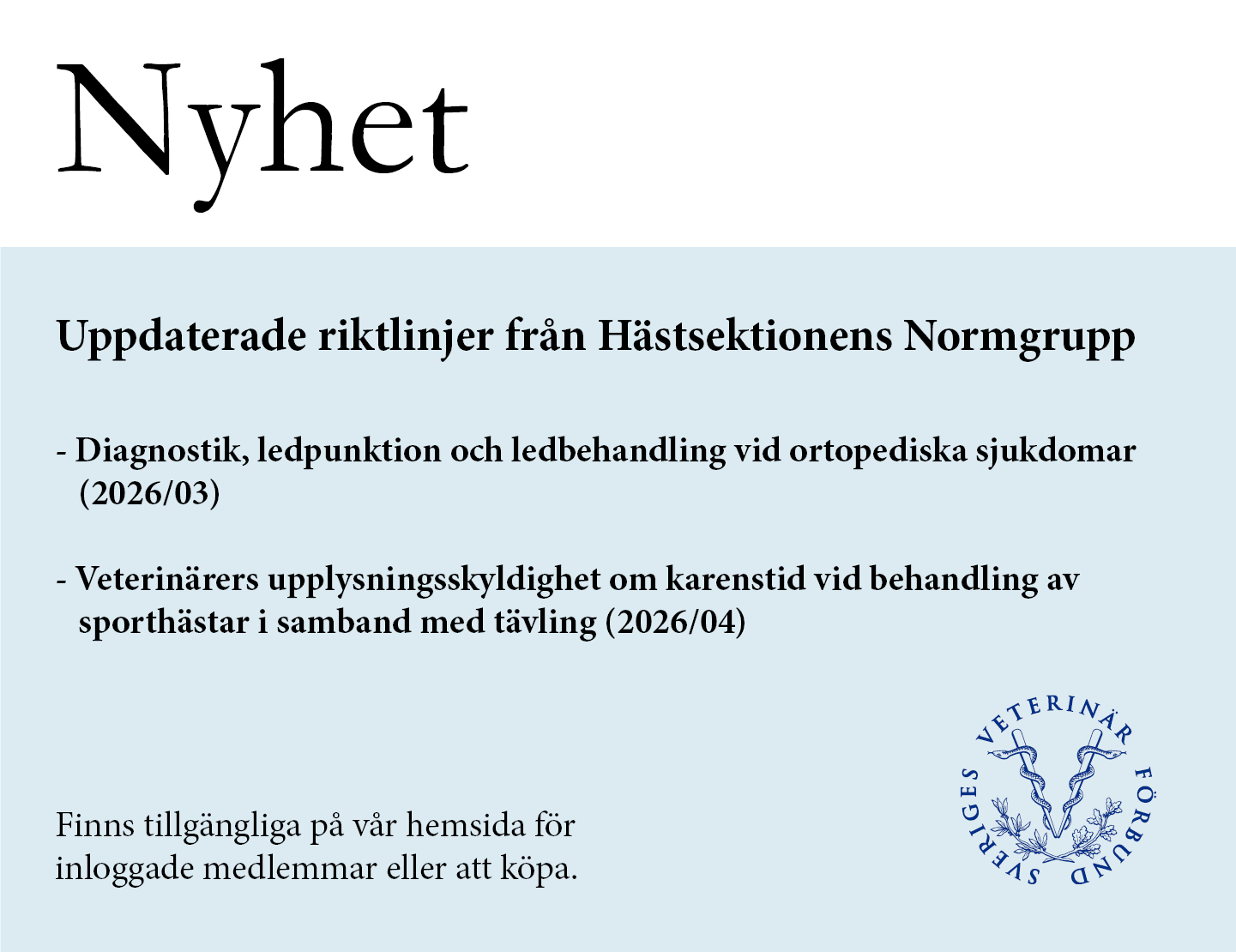 Nyhet - Uppdaterade riktlinjer häst april 2026.jpg